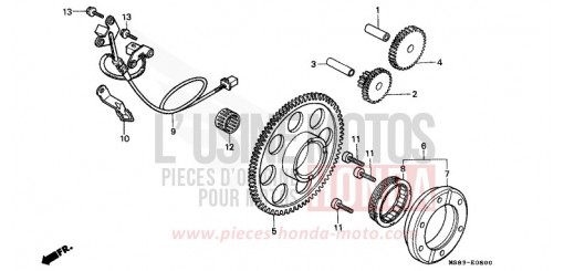 GENERATEUR D'IMPULSIONS/ EMBRAYAGE DE DEMARRAGE XRV650K de 1989
